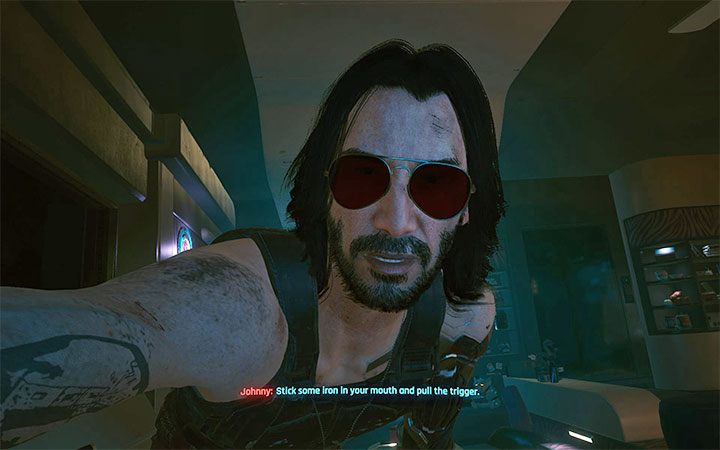 Johnny Silverhand nie jest klasycznym towarzyszem, który byłby w stanie aktywnie pomagać V w zaliczaniu kolejnych misji fabularnych - Cyberpunk 2077: Johnny Silverhand - Keanu Reeves - Cyberpunk 2077 - poradnik do gry