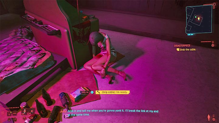 Odnalezienie Evelyn ma miejsce po dotarciu do jednego z ostatnich pomieszczeń elektrowni - Cyberpunk 2077: Czy można uratować Evelyn? - Cyberpunk 2077 - poradnik do gry