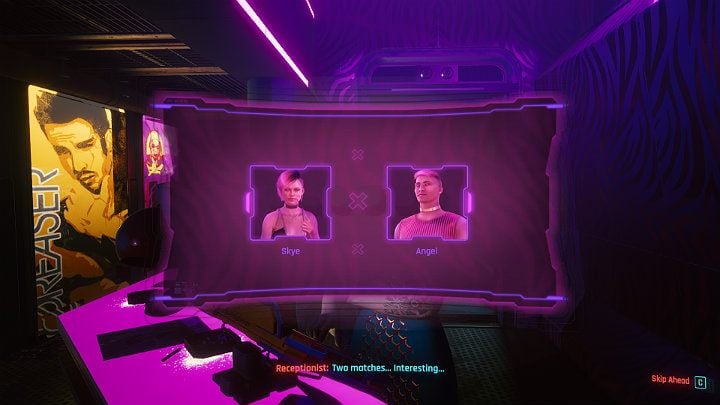 Po sczytaniu profilu V, na ekranie pojawią się dwie propozycje lalek: Skye oraz Angel - Cyberpunk 2077: Dom lalek/Automatic Love - solucja, opis przejścia - Cyberpunk 2077 - poradnik do gry