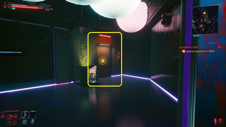 Idź na zaplecze, by pomówić z Woodmanem - Cyberpunk 2077: Dom lalek/Automatic Love - solucja, opis przejścia - Cyberpunk 2077 - poradnik do gry