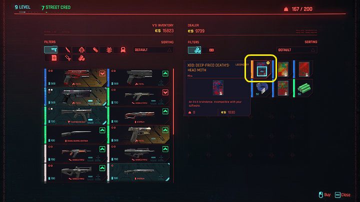Nagranie, którego szukasz kosztuje 1 000 $ i nosi tytuł XBD: Głęboko Smażone Ćmy (XBD: Deep-Fried Deaths-Head Moth) - Cyberpunk 2077: Bezład/Disasterpiece - solucja, opis przejścia - Cyberpunk 2077 - poradnik do gry