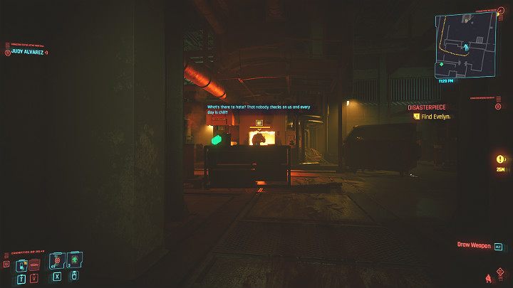 Jeśli nie masz takich zdolności, przejdź do dużego pomieszczenia - Cyberpunk 2077: Bezład/Disasterpiece - solucja, opis przejścia - Cyberpunk 2077 - poradnik do gry