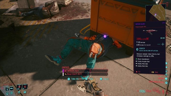 Po zneutralizowaniu przeciwnika zdobądź potrzebne informacje - Cyberpunk 2077: Litera Prawa - cyberpsychopata, solucja - Cyberpunk 2077 - poradnik do gry