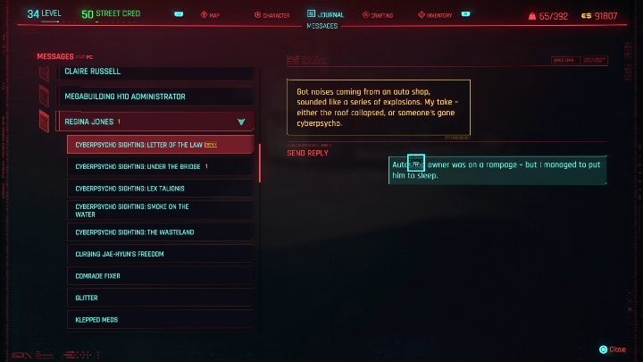 Aby ukończyć zadanie musisz wejść - Cyberpunk 2077: Litera Prawa - cyberpsychopata, solucja - Cyberpunk 2077 - poradnik do gry