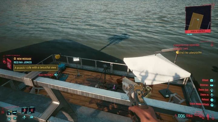 Jak zacząć: ukończyć zadanie Ostatnia taka robota i odnaleźć przeciwnika na mapie - Cyberpunk 2077: Seaside Cafe - cyberpsychopata, solucja - Cyberpunk 2077 - poradnik do gry