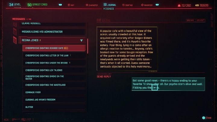 Aby ukończyć zadanie musisz wejść - Cyberpunk 2077: Seaside Cafe - cyberpsychopata, solucja - Cyberpunk 2077 - poradnik do gry