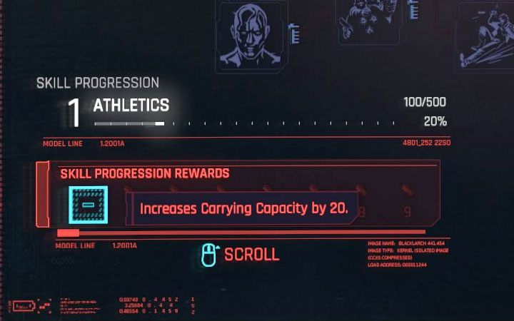 Pasywnym sposobem na zwiększenie limitu udźwigu jest rozwijanie umiejętności Wysportowanie (Athletics) - Cyberpunk 2077: Jak zwiększyć limit udźwigu? - Cyberpunk 2077 - poradnik do gry