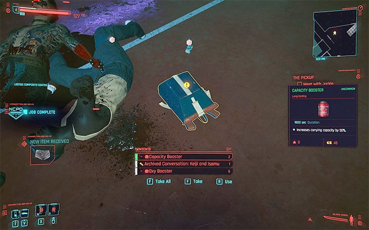 Jeszcze innym sposobem na tymczasowe zwiększenie limitu udźwigu jest zażycie dopalacza udźwigu - Capacity Booster - Cyberpunk 2077: Jak zwiększyć limit udźwigu? - Cyberpunk 2077 - poradnik do gry