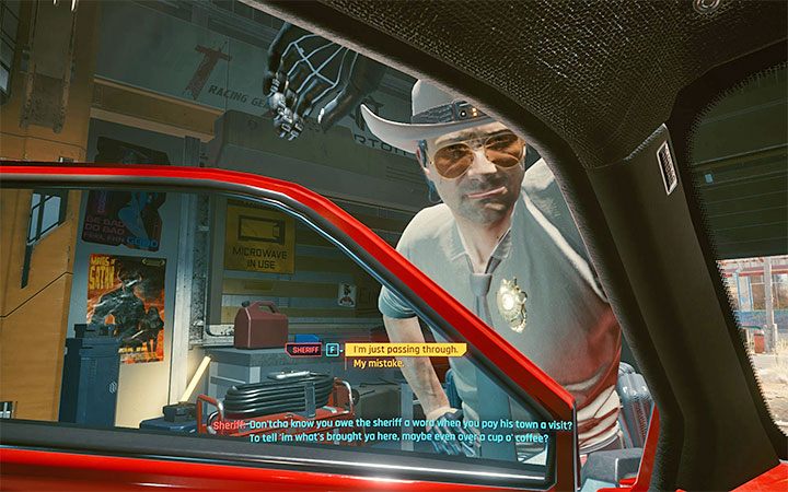 Zajmij miejsce na fotelu kierowcy i zapal silnik (potrzeba kilku prób żeby zaskoczył) - Cyberpunk 2077: Zawsze wiatr w oczy - quest pochodzenia Nomada - solucja - Cyberpunk 2077 - poradnik do gry