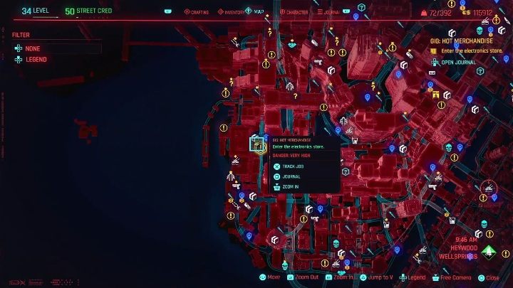 Lokalizacja: zachodnia część Heywood, Wellsprings - Cyberpunk 2077: Ratunek, Heywood - kontrakty, solucja, mapa - Cyberpunk 2077 - poradnik do gry