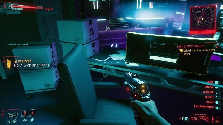 Cel: zainstalowanie wirusa - Cyberpunk 2077: Sabotaż, City Center - kontrakty, solucja, mapa - Cyberpunk 2077 - poradnik do gry