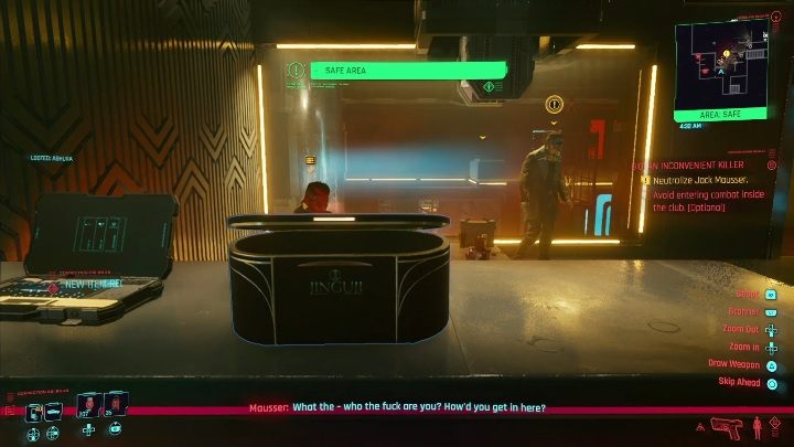Aby dostać się do celu musisz wejść do strefy VIP - Cyberpunk 2077: Neutralizacja, City Center - kontrakty, solucja, mapa - Cyberpunk 2077 - poradnik do gry