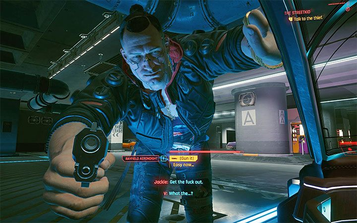 Podejdź do pojazdu od strony drzwi kierowcy i wciśnij przycisk złamania ich elektronicznego zamka - Cyberpunk 2077: Koledzy z sąsiedztwa - quest pochodzenia Punk - solucja - Cyberpunk 2077 - poradnik do gry