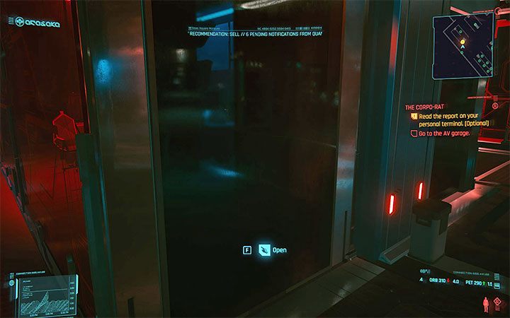 Oprócz nowych głównych celów misji otrzymasz też opcjonalny cel dotyczący odwiedzenia stanowiska pracy V - Cyberpunk 2077: Zawsze masz przejebane - quest pochodzenia Korp - solucja - Cyberpunk 2077 - poradnik do gry