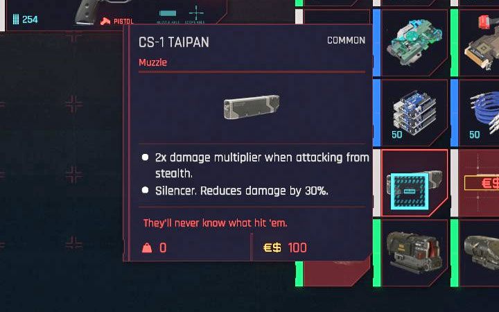 W grze Cyberpunk 2077 możesz korzystać z luf wyposażonych w tłumik - Cyberpunk 2077: Jak zamontować tłumik do broni? - Cyberpunk 2077 - poradnik do gry