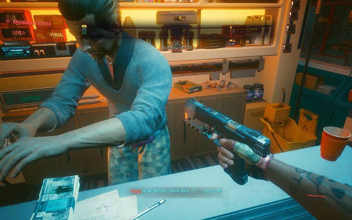 W trakcie odtwarzania nagrania Braindans, Gracz może manipulować wspomnieniami na wiele sposobów - Cyberpunk 2077: Braindans/Braindance - Cyberpunk 2077 - poradnik do gry