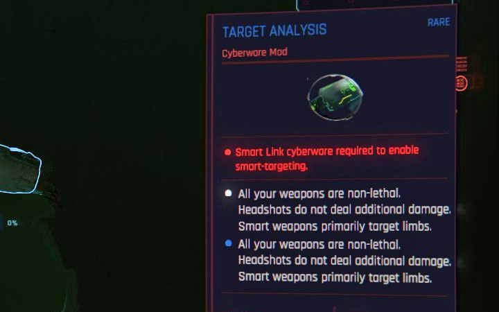 Techniki ogłuszające (Non-Lethal) są też dostępne dla sprzętu V - Cyberpunk 2077: Czy można ukończyć grę bez zabijania? - Cyberpunk 2077 - poradnik do gry