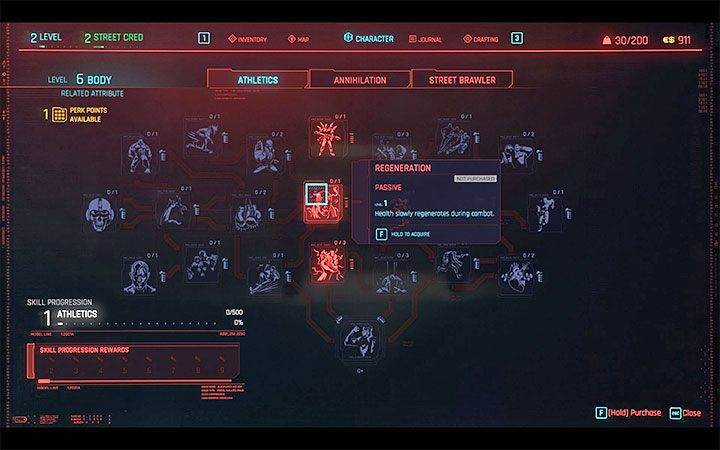 W Cyberpunk 2077 domyślnie zdrowie regeneruje się tylko do poziomu 60% i tylko poza walkami - Cyberpunk 2077: Porady na start - Cyberpunk 2077 - poradnik do gry