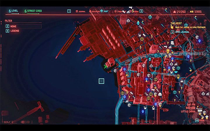 Po tym jak po raz pierwszy wywołasz mape świata możesz odnieść wrażenie, że jest ona dość pusta, ale jest to mylące - Cyberpunk 2077: Porady na start - Cyberpunk 2077 - poradnik do gry