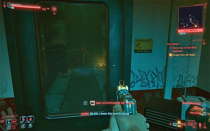 Uwolnienie więzionego Bricka to jeden z opcjonalnych celów wspomnianego głównego zadania Bilet wstępu - Cyberpunk 2077: Jak uwolnić Bricka? - Cyberpunk 2077 - poradnik do gry