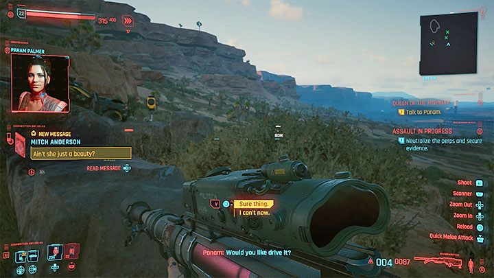 Jak zacząć quest: Musisz ukończyć drugie poboczne zadanie Panam - Nie mów Saulowi - Cyberpunk 2077: Właściwy moment (Panam) - solucja, opis przejścia - Cyberpunk 2077 - poradnik do gry