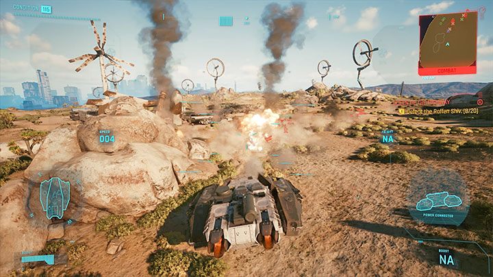 Niezależnie jak zachowałeś się w stosunku do Panam czeka cię bitwa, w trakcie której możesz przetestować czołg w warunkach bojowych - Cyberpunk 2077: Właściwy moment (Panam) - solucja, opis przejścia - Cyberpunk 2077 - poradnik do gry