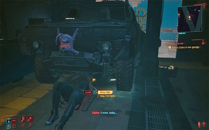 Musisz odwiedzić warsztat samochodowy Claire znajdujący się w dzielnicy Arroyo w Santo Domingo - Cyberpunk 2077: Szybka i wściekła/The Beast In Me - solucja, opis przejścia - Cyberpunk 2077 - poradnik do gry