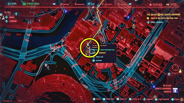 Wjedź do dzielnicy Santo Domingo i poczekaj na kontakt ze strony Claire - Cyberpunk 2077: Szybka i wściekła/The Beast In Me - solucja, opis przejścia - Cyberpunk 2077 - poradnik do gry