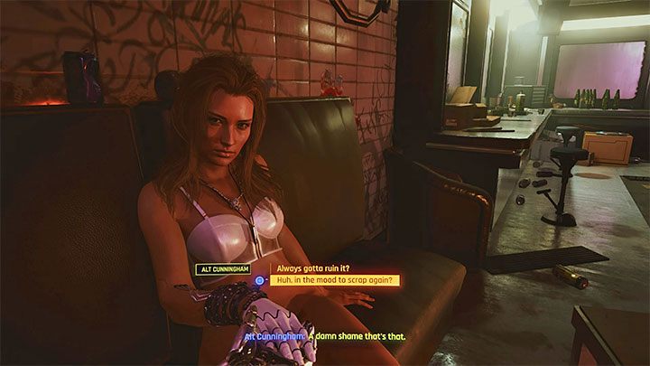 Alt Cunningham w fizycznej postaci pojawia się w Night City z 2013 roku - Cyberpunk 2077: Alt Cunningham - romans/seks - Cyberpunk 2077 - poradnik do gry