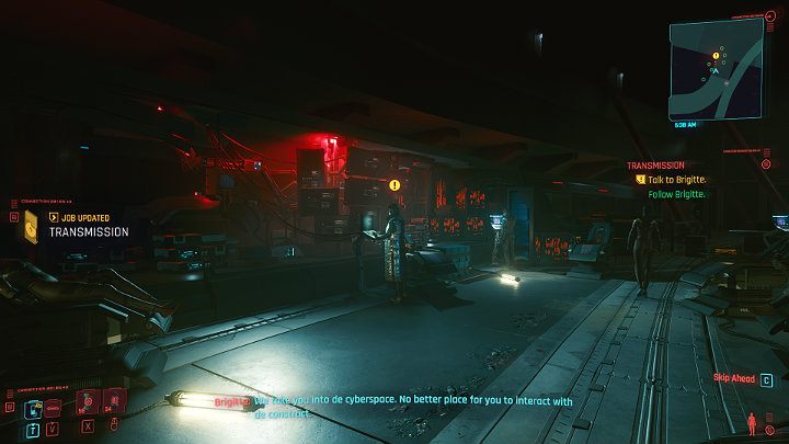 Idź za Brigitte do podziemnej kryjówki Voodoo Boys, która została urządzona w podziemiach - Cyberpunk 2077: Czynnik ludzki/Transmission - solucja, opis przejścia - Cyberpunk 2077 - poradnik do gry