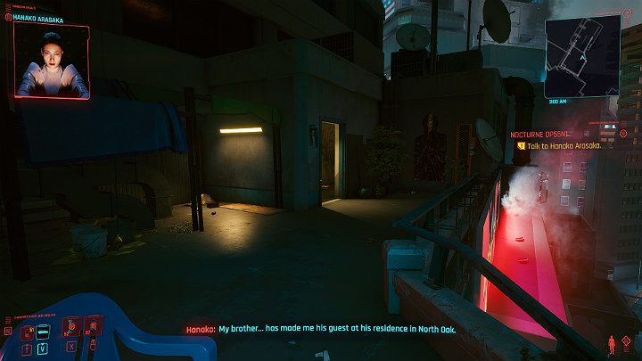 Jeśli zdecydowałeś się na domyślną ścieżkę tego zadania (Hanako), zadzwoń do niej, a dowiesz się, że została zaproszona przez brata do jego posiadłości w North Oak - Cyberpunk 2077: Komu bije dzwon/Nocturne OP55N1 - solucja, opis przejścia - Cyberpunk 2077 - poradnik do gry