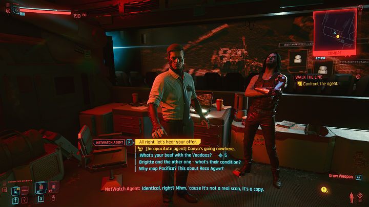 Agent przerwał łączność w Pacifice, by spokojnie porozmawiać - Cyberpunk 2077: Rozpoznanie wzorca/I Walk the Line - solucja, opis przejścia - Cyberpunk 2077 - poradnik do gry