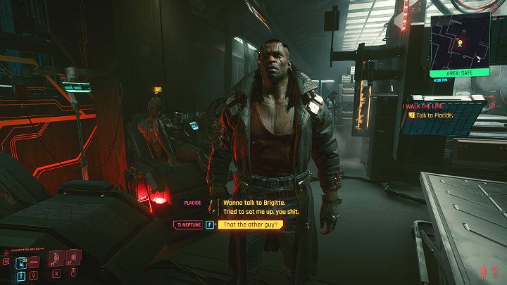 Jeśli stanąłeś po stronie Voodoo Boys, Placide oczywiście zaprzeczy, że próbowali zlikwidować V i zrzuci winę na agenta NetWatchu - Cyberpunk 2077: Rozpoznanie wzorca/I Walk the Line - solucja, opis przejścia - Cyberpunk 2077 - poradnik do gry