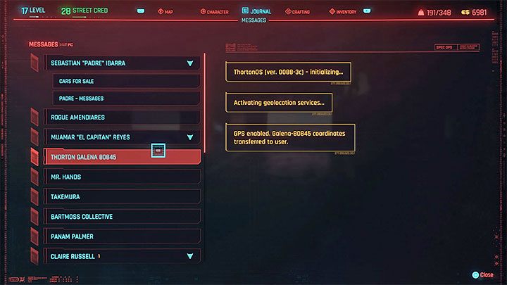 Jak zacząć quest: Zadanie to automatycznie pojawi się w twoim dzienniku niedługo po ukończeniu głównej misji Na rozdrożach (Ghost Town) - Cyberpunk 2077: Wyboista droga - solucja, opis przejścia - Cyberpunk 2077 - poradnik do gry