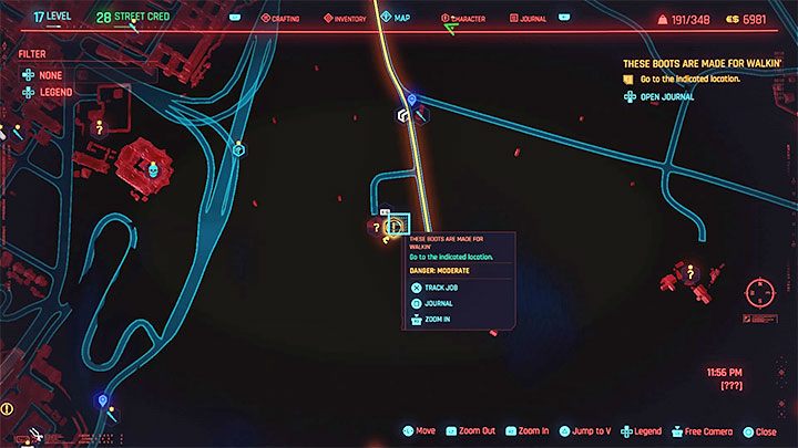 Sygnał GPS wskazuje, że auto znajduje się na wysypisku we wschodnich pustkowiach / badlandach - Cyberpunk 2077: Wyboista droga - solucja, opis przejścia - Cyberpunk 2077 - poradnik do gry