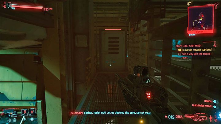 Dojdziesz do miejsca wyboru dalszej ścieżki przemarszu - Cyberpunk 2077: Delamain: Reanimacja/Dont Lose Your Mind - solucja - Cyberpunk 2077 - poradnik do gry