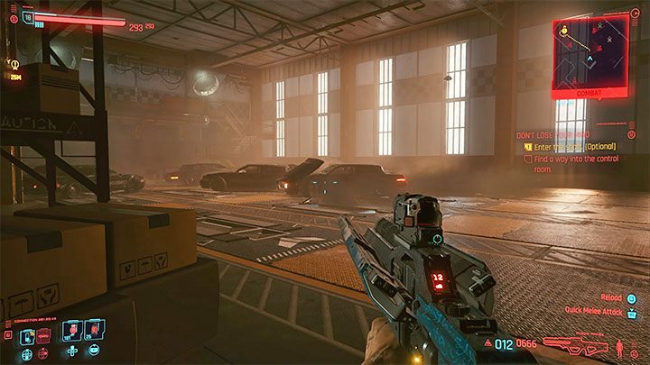 Jeśli wybrałeś prawą ścieżkę, to docelowo dotrzesz do hangaru z szalejącymi taksówkami - Cyberpunk 2077: Delamain: Reanimacja/Dont Lose Your Mind - solucja - Cyberpunk 2077 - poradnik do gry