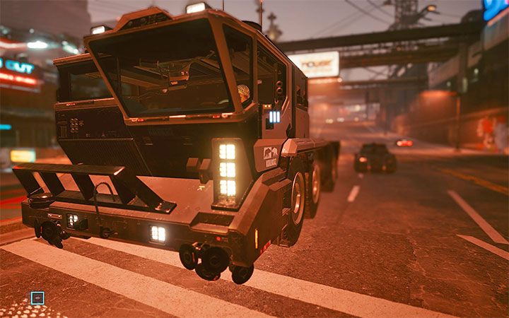 W Cyberpunk 2077 możesz też pokierować pojazdami użytkowymi, do których zaliczają się przede wszystkim furgonetki oraz ciężarówki - Cyberpunk 2077: Jakie pojazdy są w grze? - Cyberpunk 2077 - poradnik do gry