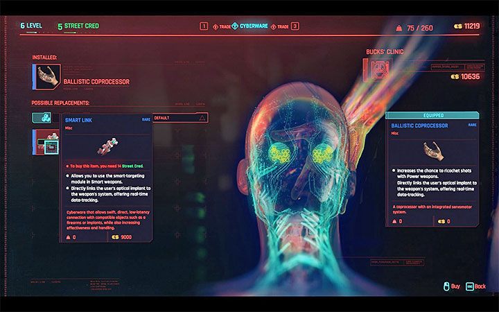 Bronie Smart wymagają dysponowania wszczepem do odblokowania ich pełnego potencjału - Cyberpunk 2077: Jak używać broni typu Smart? - Cyberpunk 2077 - poradnik do gry