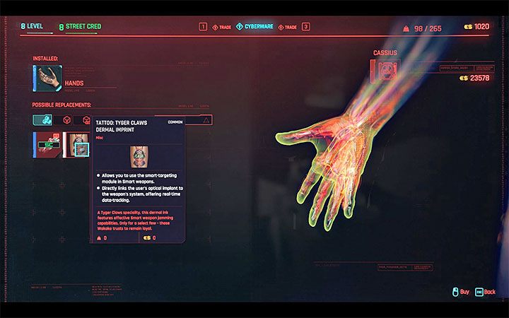 Alternatywny sposób zdobycia wszczepu do korzystania z broni Smart to zainteresowanie się pobocznym questem Dobre uczynki popłacają - The Gig - Cyberpunk 2077: Jak używać broni typu Smart? - Cyberpunk 2077 - poradnik do gry