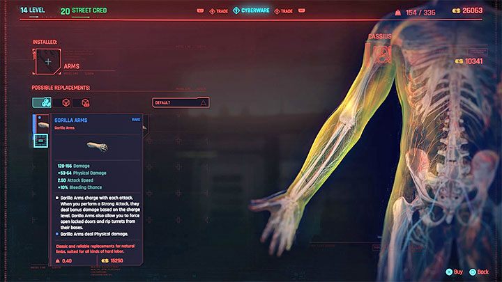 Pięści Goryla kupuje się u ripperdoca, przy czym oferta zakupu może być początkowo niedostępna - Cyberpunk 2077: Jak odblokować Pięści Goryla? - Cyberpunk 2077 - poradnik do gry