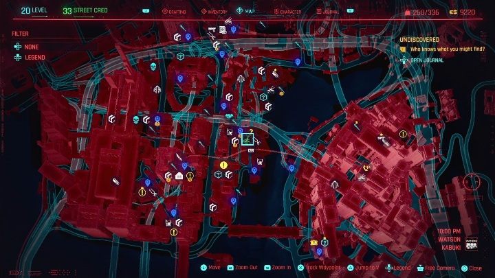Lokalizacja: południowo wschodnia część Watson, Kabuki - Cyberpunk 2077: Neutralizacja, Watson - kontrakty, solucja, mapa - Cyberpunk 2077 - poradnik do gry