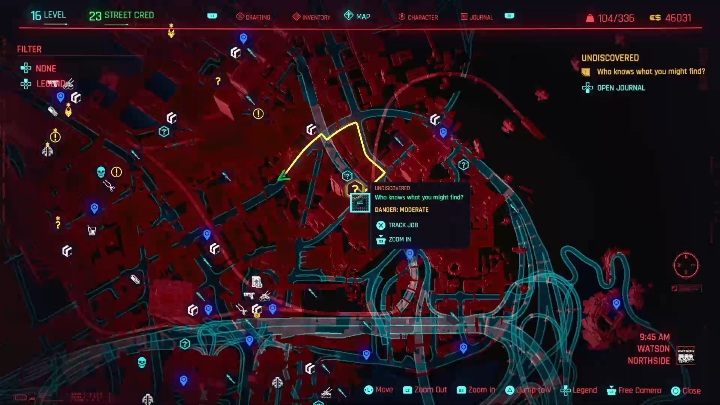 Lokalizacja: środkowa część Watson, Northside - Cyberpunk 2077: Kradzież, Watson - kontrakty, solucja, mapa - Cyberpunk 2077 - poradnik do gry