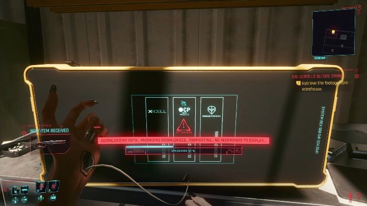 Cel: Nagranie pozostawione na komputerze - Cyberpunk 2077: Kradzież, Watson - kontrakty, solucja, mapa - Cyberpunk 2077 - poradnik do gry