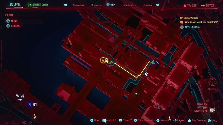 Lokalizacja: środkowa część Watson, Northside - Cyberpunk 2077: Kradzież, Watson - kontrakty, solucja, mapa - Cyberpunk 2077 - poradnik do gry