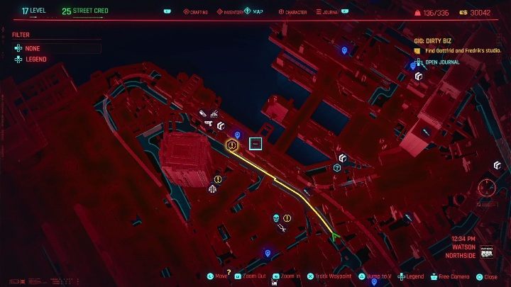 Lokalizacja: środkowa część Watson, Northside - Cyberpunk 2077: Kradzież, Watson - kontrakty, solucja, mapa - Cyberpunk 2077 - poradnik do gry