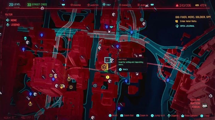 Lokalizacja: południowo wschodnia część Watson, Kabuki - Cyberpunk 2077: Kradzież, Watson - kontrakty, solucja, mapa - Cyberpunk 2077 - poradnik do gry