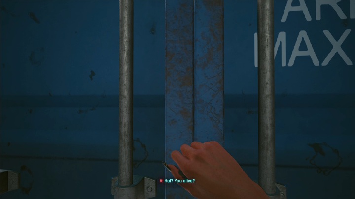 Ostatecznie zbiegnij na dół i otwórz niebieski kontener - Cyberpunk 2077: Ratunek, Watson - kontrakty, solucja, mapa - Cyberpunk 2077 - poradnik do gry