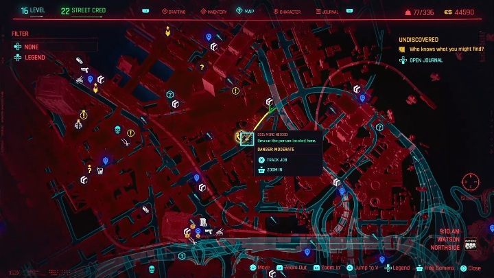 Lokalizacja: środkowa część Watson, Northside - Cyberpunk 2077: Ratunek, Watson - kontrakty, solucja, mapa - Cyberpunk 2077 - poradnik do gry