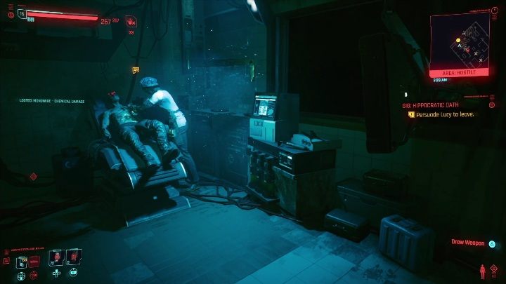 Solucja: twoim zadaniem jest wydostanie kobiety więzionej w klinice - Cyberpunk 2077: Ratunek, Watson - kontrakty, solucja, mapa - Cyberpunk 2077 - poradnik do gry